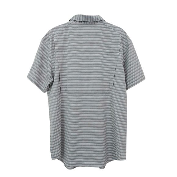 Columbia Shirt Mens Large Gray Striped Twisted Creek II Short Sleeve Outdoor - Picture 5 of 11
